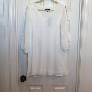 Lulus Shifting Dears Ivory Long Sleeve Dress